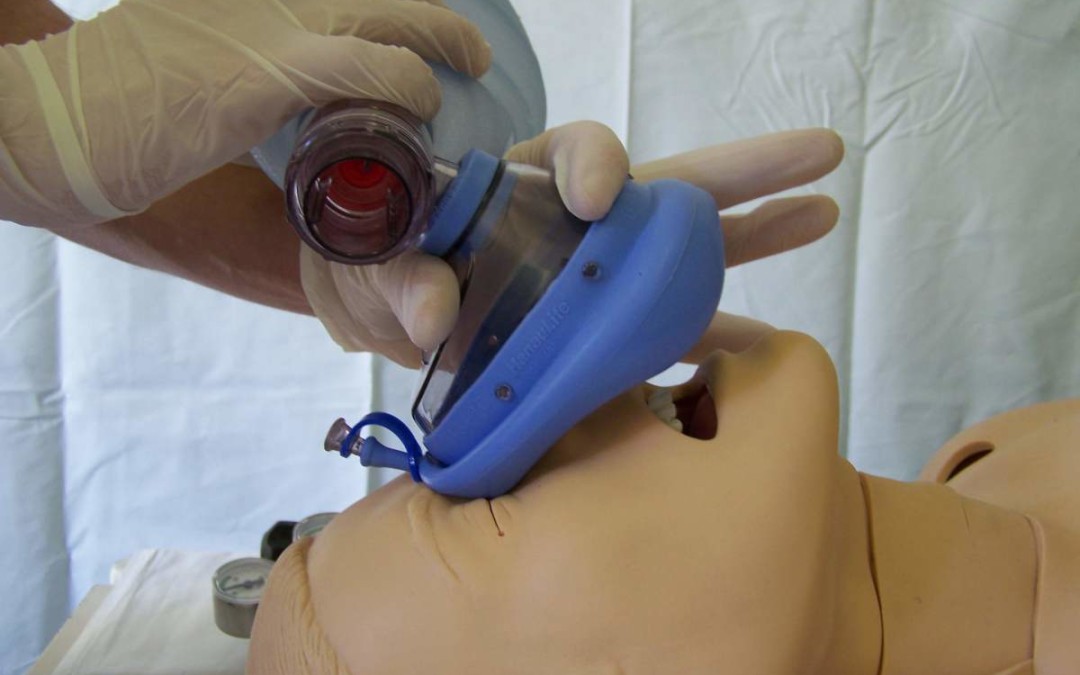 Assisted ventilation with mask and self-expanding balloon